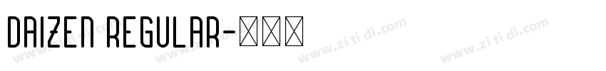 Daizen Regular字体转换